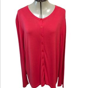 Wintersilks Knit Cardigan Sweater XL